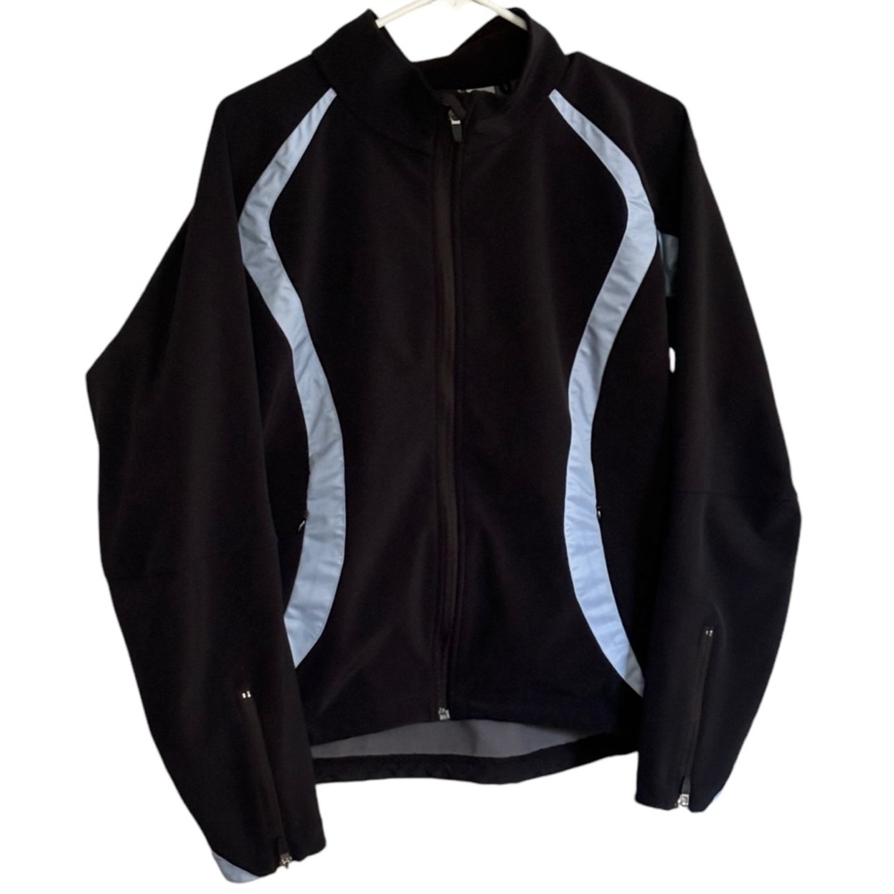 Obermeyer Soft Shell Athletic Full Zip Jacket Bla… - image 2